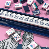 MAHJ ALA MODE the Exotics - Collection de tuiles Tigres Blancs 160 tuiles en acrylique pour Mahjong américain