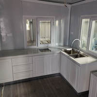 Casa Contenedor Prefabricada Expandible de Dos Pisos, 2-3 Dormitorios, Cocina Completa, Baño, Oficina Moderna, Casa de Campo