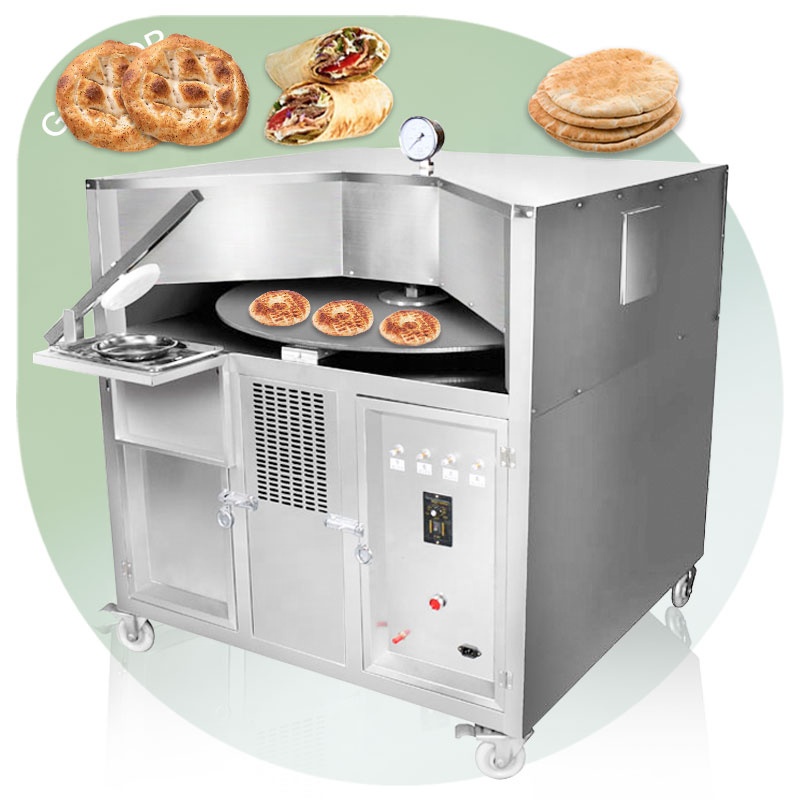 Máquina Tandoori Automática Usaha Roti Longa Forno de Pão Pitá Árabe Pequeno Rotativo