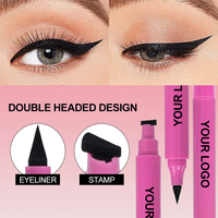 Eyeliner liquide double embout avec tampon aile, encre soyeuse, non collante, anti-bavure, contrôle stable, maquillage quotidien des yeux, marque privée, vente en gros