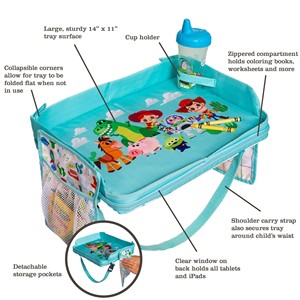 Free sample Custom Logo Portable Waterproof Children <b>Car</b> Back Seat <b>Organizer</b> Play Table Folding Kids Travel Tray - Product Image 3