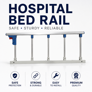 Barrière de lit d'hôpital pliable en alliage d'aluminium, barrière latérale de sécurité anti-chute pour personnes âgées, maison de retraite, hôpital - Product Image 1