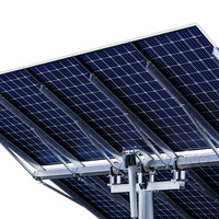Seguidor Solar de Diseño Inteligente de un Solo Poste, Fácil de Instalar, Soporte de Seguimiento de Paneles Solares, Sistema de Seguimiento Solar Eficiente