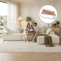 Canapé d'angle sans structure VANBOW pour salon, avec assise profonde, idéal pour petit appartement ou chambre, livré en boîte, sans assemblage requis