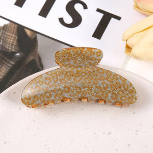 BELLEWORLD versión coreana <span class=keywords><strong>de</strong></span> moda acrílico Accesorios Para El Pelo Mujer 9,8 cm mujeres niñas pinza para el cabello leopardo Floral pinza para el cabello - Product Image 5