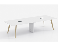Table de bureau moderne, table de réunion blanche, nouveau modèle, bureau de conférence en bois