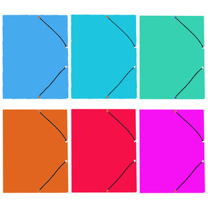 Cartella per cartelle con fasce elastiche in laminato di carta formato A3/<span class=keywords><strong>A4</strong></span> a 3 patta - Product Image 4