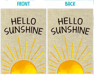 สวัสดี <span class=keywords><strong>Sunshine</strong></span> 12X18นิ้วธงสวนสองด้านธงโคลเวอร์รู้สึกแบนเนอร์ธงสำหรับลานกลางแจ้งสิ่งอำนวยความสะดวกการศึกษา - Product Image 3