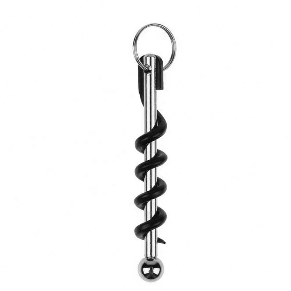 Bán Buôn Thép Không Gỉ Màu Đỏ Corkscrew Rượu Vang Mở Đa Chức Năng Mở Với Vòng Keychain Nhà Bếp Ngoài Trời Mini Mở