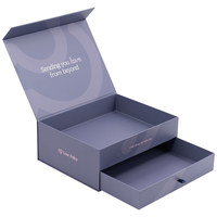 Coffret Cadeau Magnétique Double Couche Luxe pour Soins de la Peau avec Lamination Mate et Doublure Éponge Personnalisable pour Outils et Sérums de Soin