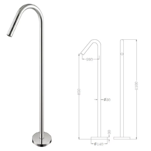 <span class=keywords><strong>Robinet</strong></span> en acier inoxydable approuvé par Watermark, <span class=keywords><strong>noir</strong></span> <span class=keywords><strong>mat</strong></span>, robinets de <span class=keywords><strong>baignoire</strong></span> et de douche, Rubinetteria, <span class=keywords><strong>robinet</strong></span> de <span class=keywords><strong>baignoire</strong></span> à montage au sol, mélangeur de <span class=keywords><strong>baignoire</strong></span> - Product Image 3