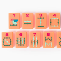 Ubin Mahjong Barney Orange Garis Minimalis
