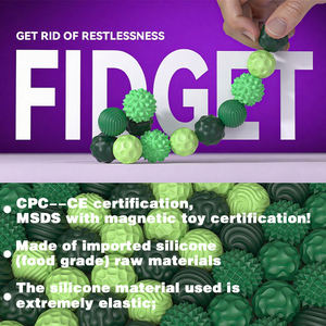 Mainan Fidget bola magnetik silikon penghilang stres sensorik untuk dewasa remaja autisme <span class=keywords><strong>Adhd</strong></span> kecemasan tekstur menyenangkan gadget Promosi - Product Image 5