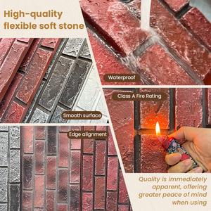 Pannello Murale <span class=keywords><strong>in</strong></span> PU Resistente all'Acqua, Facile da Pulire, Rivestimento <span class=keywords><strong>in</strong></span> Poliuretano <span class=keywords><strong>per</strong></span> Decorazione Paraschizzi <span class=keywords><strong>Cucina</strong></span> - Product Image 2