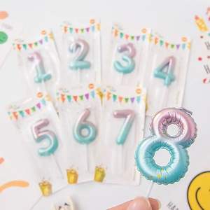 بالونات شمع البارافين مطلية بالذهب شمعة عيد ميلاد بألوان متدرجة سماء مرصعة بالنجم خيالية بنقطة ذهبية تصميم إبداعي - Product Image 2