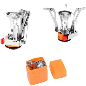 Cocina Portátil Ultraligera para Acampar al Aire Libre, Estufa de Gas de Acero para Picnic con 4 Quillas, Encendido Piezoeléctrico, Herramientas para Estufa - Product Image 4