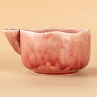 NEWELL Bol à fruits en céramique fait main à motif tourbillonnant, design contemporain, compatible four et micro-ondes, pour usage domestique et lavage des baies lors de fêtes