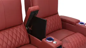 베스트 셀러 다기능 VIP 극장 의자 가벼운 컵 홀더가있는 정품 가죽 전기 파워 안락 의자 홈 시어터 소파 - Product Image 6