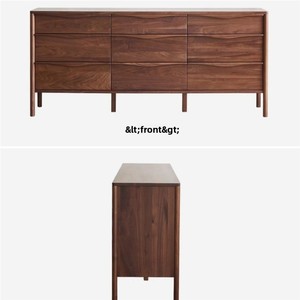 Gabinete de Almacenamiento Multifuncional de <span class=keywords><strong>Madera</strong></span> Sólida Nórdica Moderna y Sencilla con Nueve Cajones de Nogal Negro Norteamericano para Sala de Estar o Dormitorio - Product Image 5