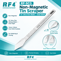 Grattoir à étain non magnétique RF4 SC3 15 °   Lame ultra-fine 13 mm/22 mm double face transparente pour soudure et étainnage de circuits imprimés