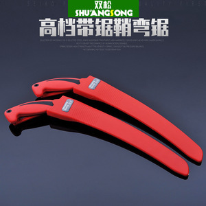 Sierra de mano taiwanesa para jardín, sierra de podar de 270 mm con hoja fija, herramienta para carpintería y jardinería, diseño curvo Devil's. - Product Image 3