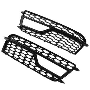 Cadre de phare antibrouillard avant Audi A5S5, grille inférieure noire, paire avec garniture électroplaquée, 2013-2016, mise à niveau retrofit - Product Image 3