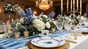 <span class=keywords><strong>Service</strong></span> de table de luxe en <span class=keywords><strong>porcelaine</strong></span> fine avec motif floral bleu et or véritable, assiette de présentation vintage en céramique, tasse à café et bol en <span class=keywords><strong>porcelaine</strong></span> pour hôtels et événements - Product Image 4