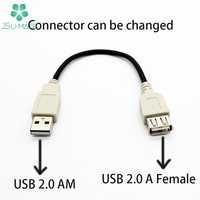 Cable de carga de datos personalizado 20cm 30cm USB 2,0 tipo a macho hembra cable de extensión USB cable de extensión de macho a hembra de 20cm y 30cm