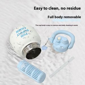 Venta al por mayor: Nuevo estilo, gran capacidad de 650 ml, linda taza doble portátil, regalo moderno, vasos de acero inoxidable de gran capacidad. - Product Image 3