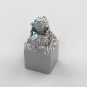 OEM Retro Design Metal Souvenir personalizzato 3D in acciaio inossidabile a forma di sigillo di giada artigianato in metallo con Logo stampato