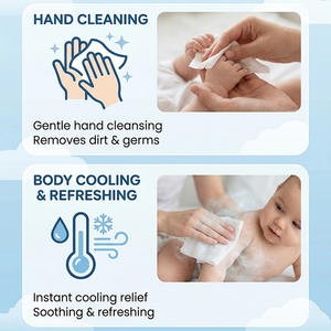 Service d'impression personnalisé Langqiao Lingettes humides pour bébé non tissées, jetables, écologiques, extra douces, design de dessin animé mignon, coffret cadeau pour nouveau-né - Product Image 4