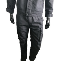 Ensemble de vêtements de travail à manches longues pour hommes, combinaison de mécanicien en coton résistant à l'usure avec plusieurs poches