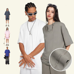 Wholesale High Quality 230gsm Blank Drop Shoulder t Shirt Cotton Heavyweight Oversized <b>Tshirt</b> Custom <b>Men's</b> T-shirts - Product Image 3