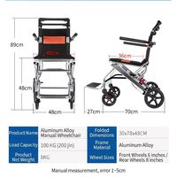 Fauteuil roulant tout-terrain en aluminium léger, pliable et compact, idéal pour les voyages