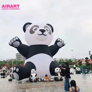 विज्ञापन अभियान सजाया inflatable पंडों, विशाल inflatable पंडों के लिए प्रदर्शन