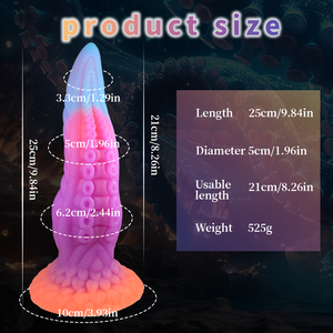 Dildo Tentáculo de Fantasía que Brilla en la Oscuridad, Juguete Sexual Luminoso de Dragón Monstruoso, Pene Realista de Silicona con Ventosa para Punto G - Product Image 2