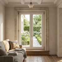 Ventanas Corredizas Modernas de Aluminio Estilo Francés Feel Sunshine, Doble Acristalamiento, Vidrio Templado Low-E, Aislamiento Térmico, Energy Star