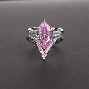 Sterling Zilveren Prinses Gesneden Zirkonia Verloving Huwelijksverjaardag Belofte Ringen Unisex Romantische Stijl Rhodium Party - Product Image 4