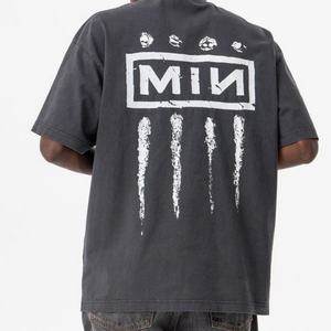 Camiseta de Manga Corta para Hombre, Personalizada, Extra Grande, Cortada, Estilo Vintage, de Algodón Transpirable, con Serigrafía - Product Image 3