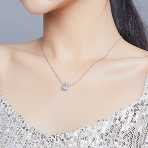 <span class=keywords><strong>Collana</strong></span> con Ciondolo <span class=keywords><strong>Coccinella</strong></span> in Argento Sterling 925 con Zirconia Cubica Rosa, Stile Trendy per Matrimoni, Regali, Fidanzamenti o Feste - Product Image 6