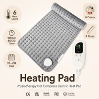 Coussin chauffant en cèdre, couverture chauffante, compresse chaude, thérapie thermique, soulagement de la douleur, 6 niveaux numériques, lavable, peluche douce, pour la maison