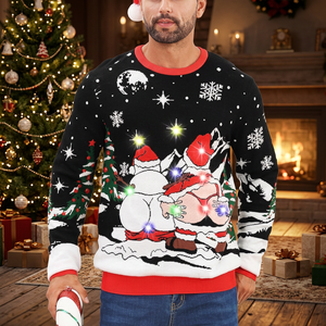 Pulls d'hiver épais pour hommes, assortis pour la famille, style décontracté, jacquard renne de Noël, 100 % acrylique, vente directe usine - Product Image 3