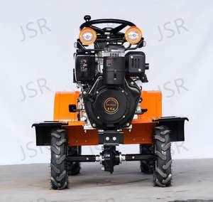 Großhandel 15 PS 12 PS 10 PS Mini-Traktor 4WD Gartenfräse Dieselmotor Elektrostart Bodenfräse Vollgummireifen Kreiselpflug - Product Image 3