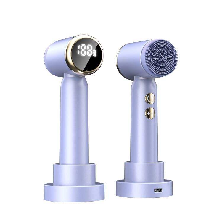 6 Bushes Cold Hot Compress Display Screen Silicone Beauty Pore Waterproof Wireless Skincare Face Cleaning Brush