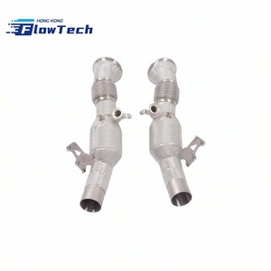 Tube intermédiaire en acier inoxydable avec bouclier thermique et finition sablée pour Ferrari 296 GTB 2.9T V6 hybride - Product Image 5