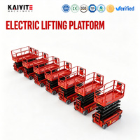 Plateforme de travail élévatrice à batterie, élévateur à ciseaux vertical, 16 m de hauteur, sécurité élevée pour l'installation