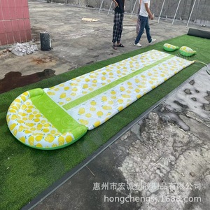 Inflatable Water <b>Slide</b> Lemon Pattern 74073 Spray Function For Home Use - Product Image 3