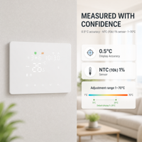Thermostat Zigbee de pièce numérique HY101BW pour chauffage de chaudière à gaz Programmable 4 * AAA batterie/USB alimentation Thermostat intelligent