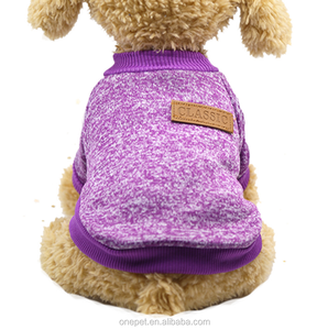 低最小起订量简单狗衣服毛衣实心空白哈巴狗衣服套头衫 - Product Image 3