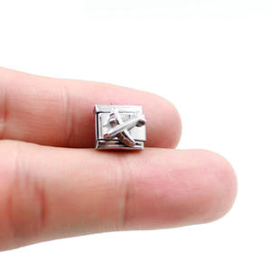 Mixed Stainless Steel Modular Bracelet Pendants 20pcs For DIY Jewelry Making Unisex Accessories Mixed Shapes - Product Image 4